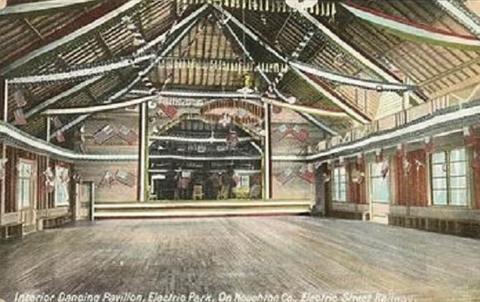 Electric Park Dance Pavillion - Old Post Card Photo (newer photo)